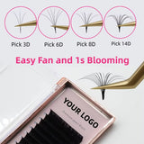 Soft Dark Matte Black automatic easy fan lash